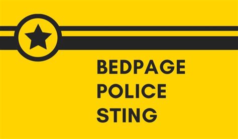 bedpage sting 2023|Bedpage Police Sting: What You Need to Know .